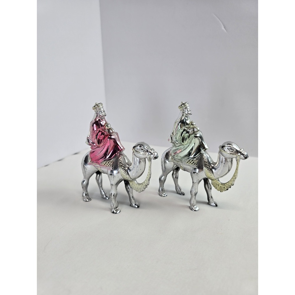 Lot of 2 Vintage Bradford Magi Three Wise Men Christmas Ornaments Figurines